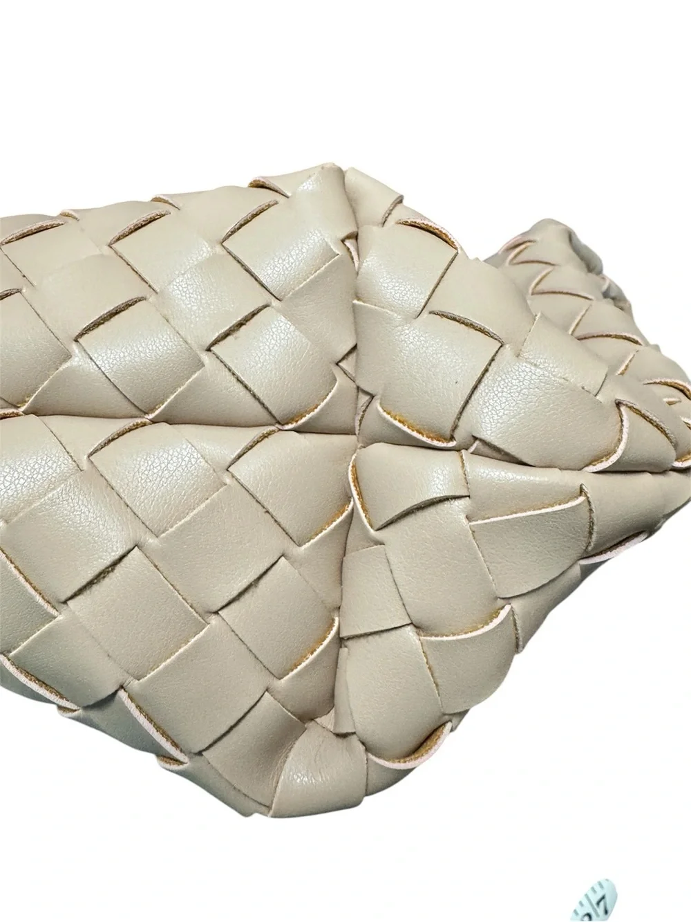 A New Day Woven Vegan Leather Hobo Bag in Beige - Picture 8 of 8